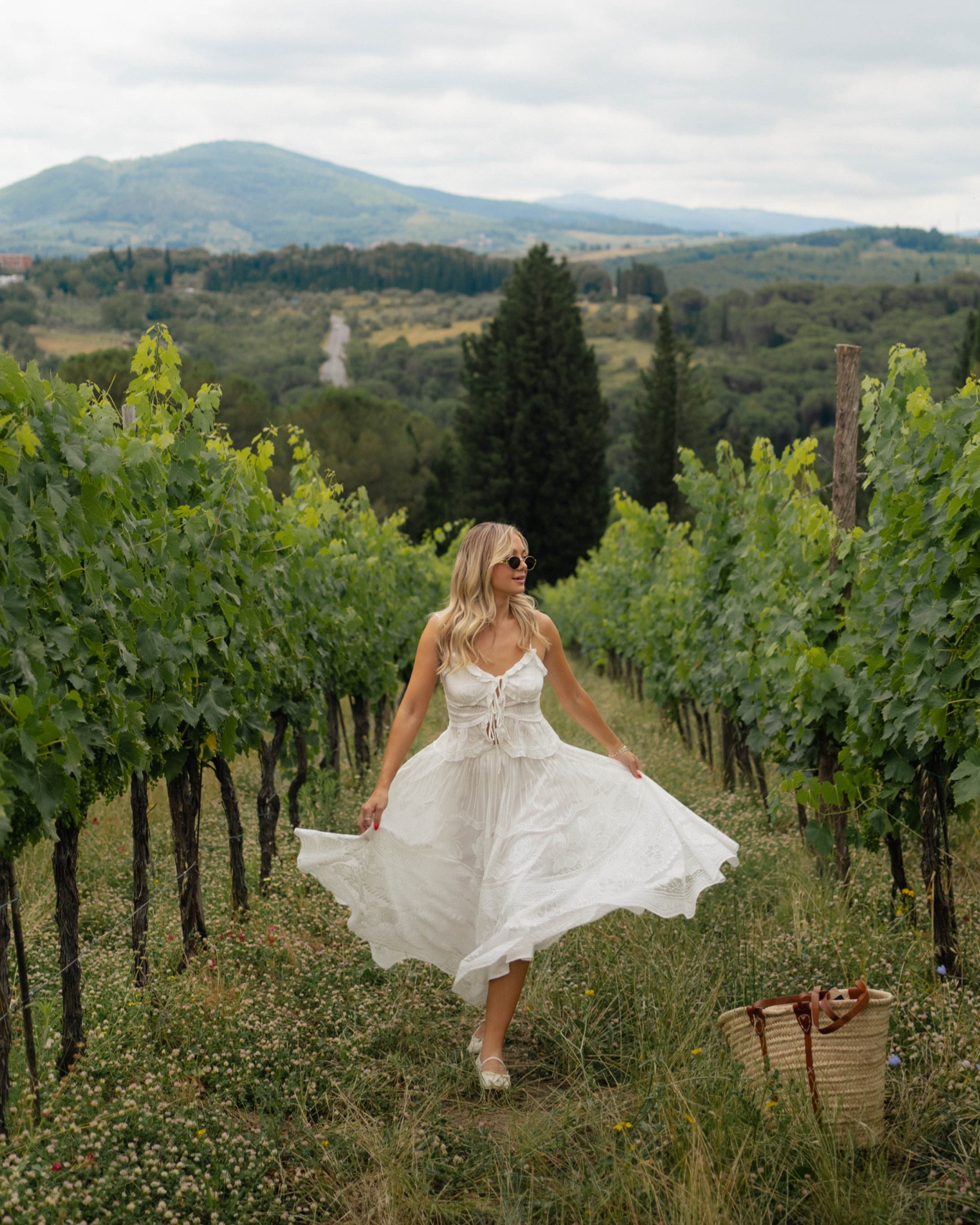 An all white cottage core moment in Italy! 🤍🧺🌳 the perfect white outfit moment for your Italian summer. 

#LTKSeasonal #LTKTravel
