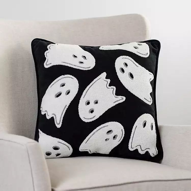 Black and White Ghost Pillow | Kirkland's Home