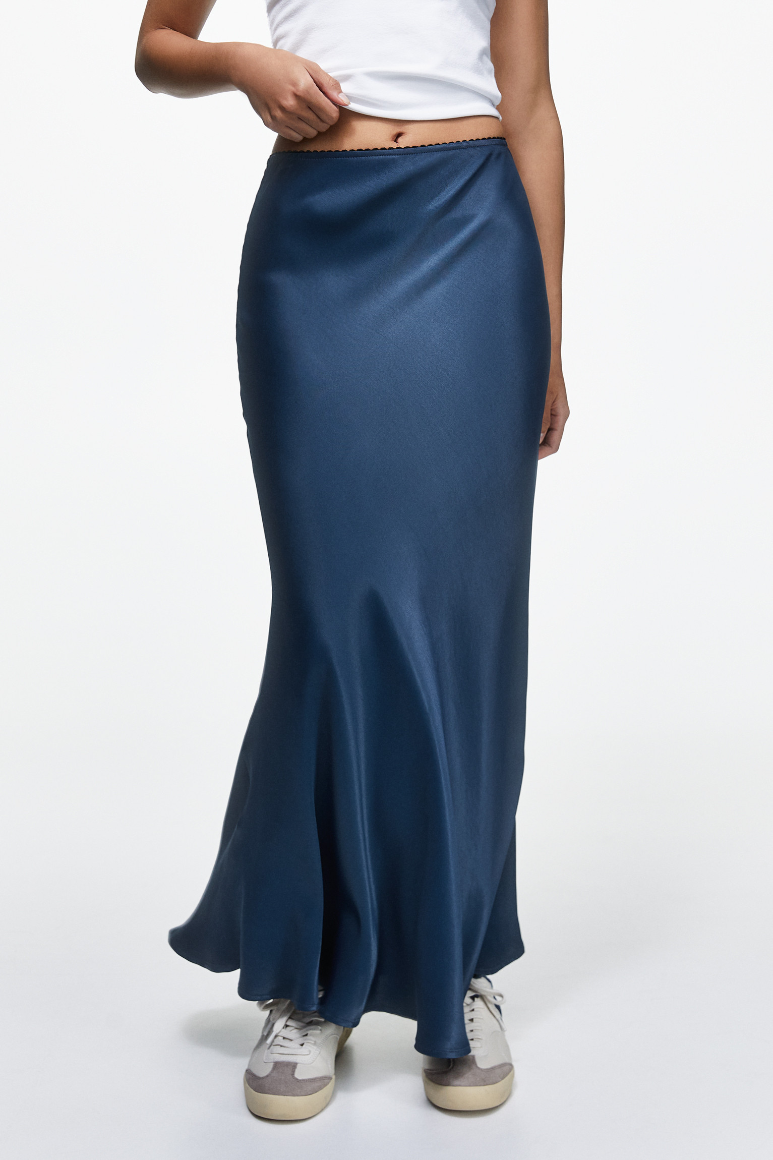 Satijnen halflange rok | PULL and BEAR NL