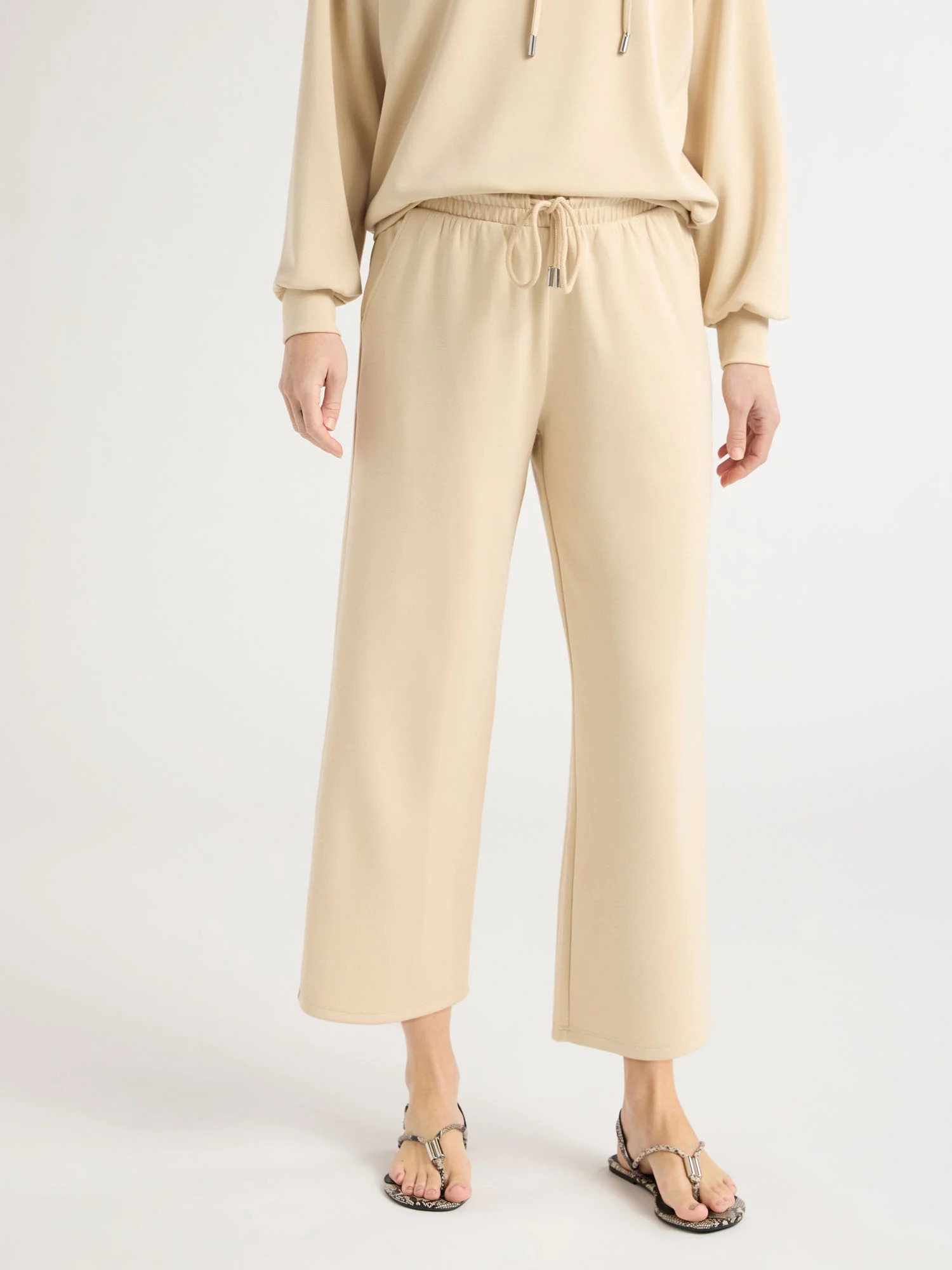 Scoop Women's Ultimate ScubaKnit Cropped Lounge Pants, Size XS-XXL | Walmart (US)