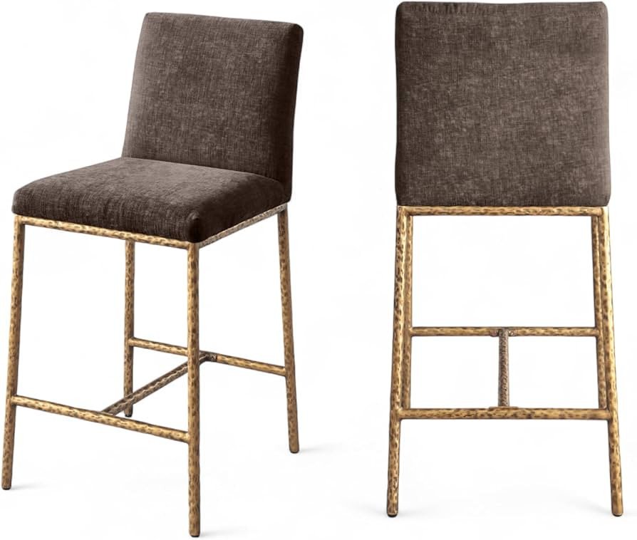 Meridian Furniture 11070Brown-C Reeves Collection Modern | Contemporary Counter Stool with Soft C... | Amazon (US)