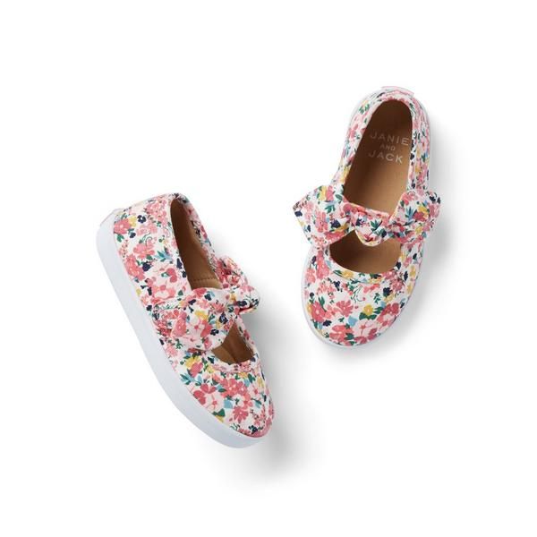 Floral Bow Sneaker | Janie and Jack