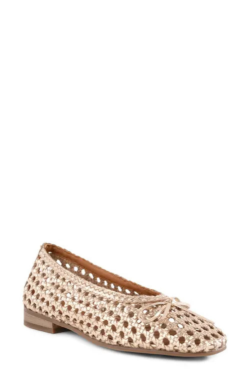 Seychelles Flagstaff Woven Flat in Gold at Nordstrom, Size 9.5 | Nordstrom
