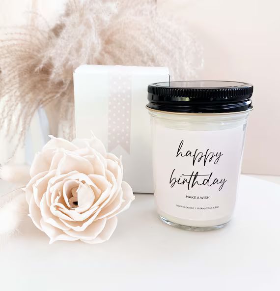 Birthday Candle Birthday Gift Idea for Her Happy Birthday | Etsy | Etsy (US)