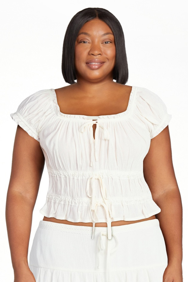 No Boundaries Puff Sleeve Peplum Top, Women\u2019s XXS-XXL | Walmart (US)