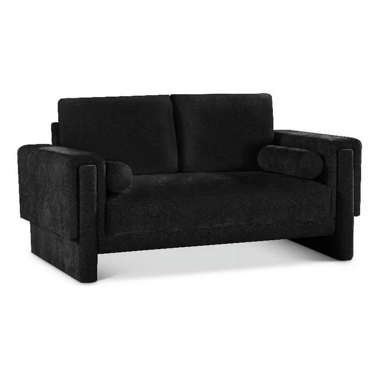 Meridian Furniture Madeline Black Chenille Fabric Loveseat | Walmart (US)