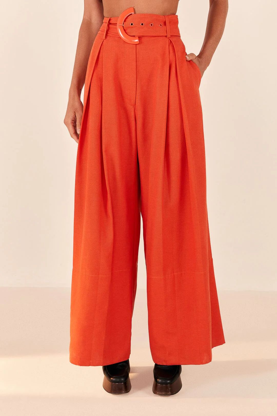 Orange Tailored Pants | FarmRio