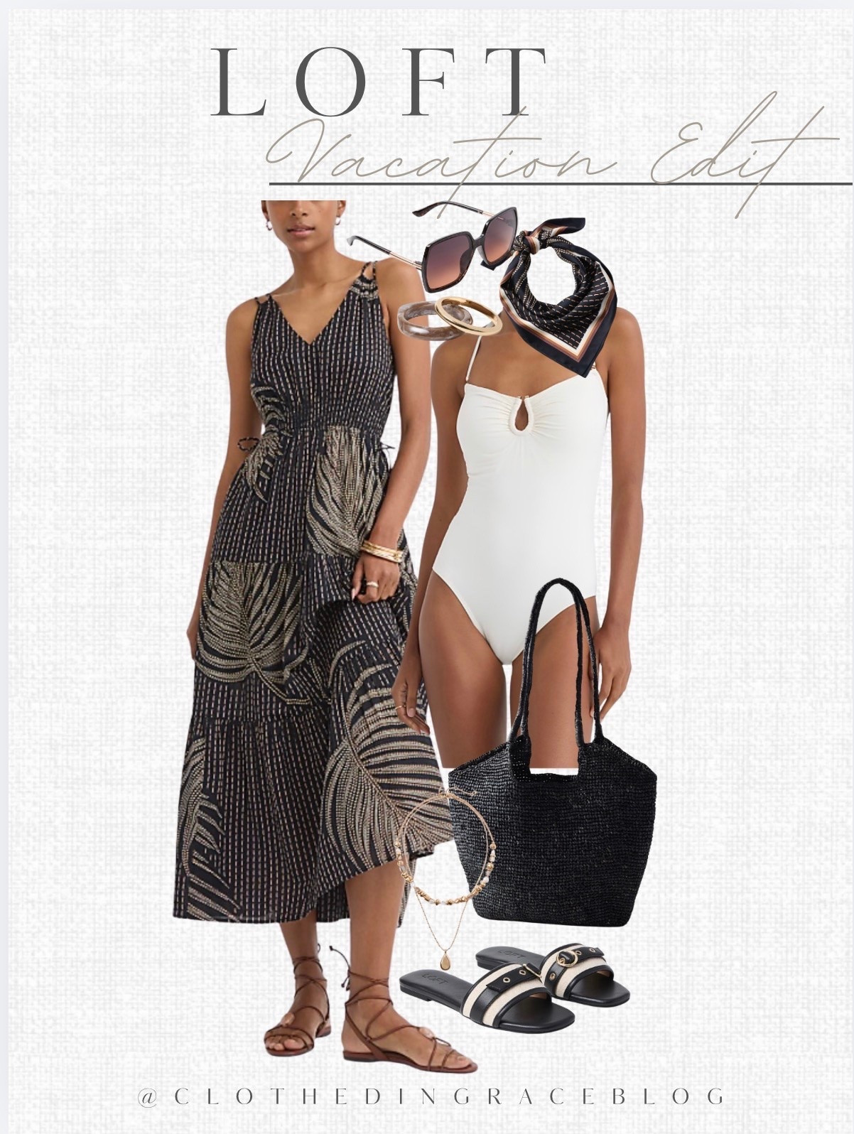 Vacation edit from Loft! 

Dress, one piece, bangles, necklace, sandals, cover up, resort style, sunglasses

#LTKootd #LTKSwim #LTKTravel