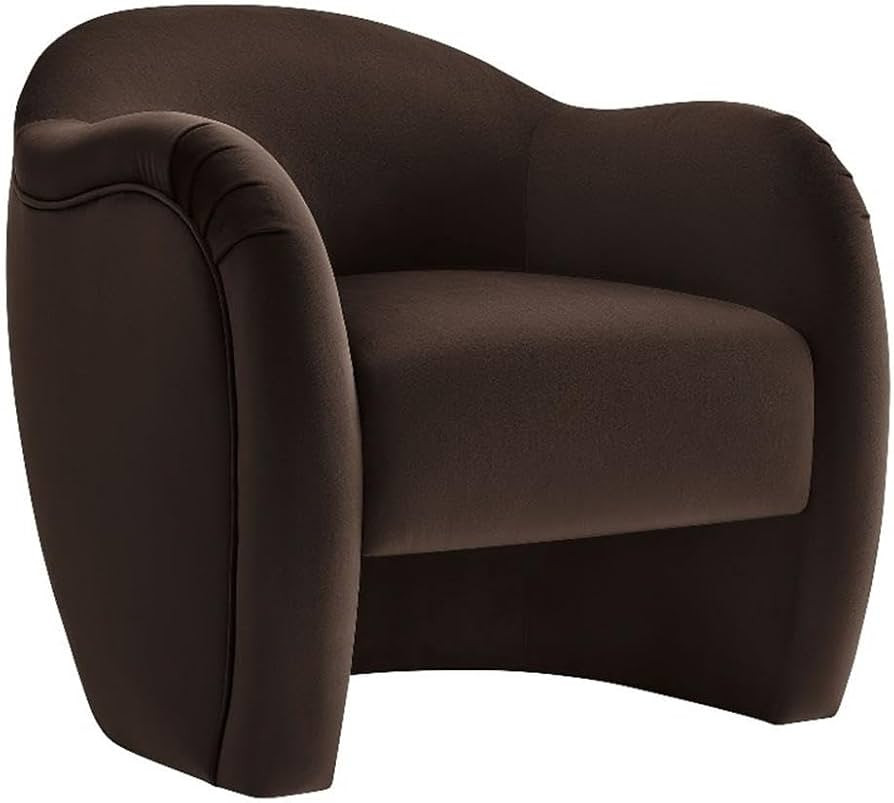 Modway Compose Barrel Chair with Performance Velvet Fabric in Chocolate Brown – Upholstered Acc... | Amazon (US)