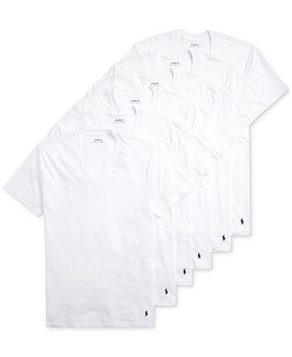 Men's 5+1 Free Bonus Pack Cotton Classic-Fit V-Neck Undershirts | Macy's