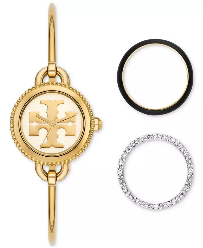 Tory Burch Women's The Miller Gold-Tone Stainless Steel Bangle Bracelet Watch 27mm Set - Macy's | Macy's