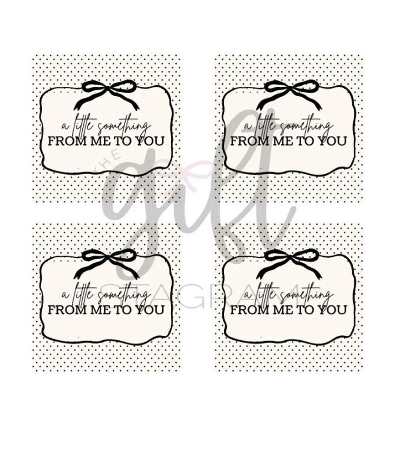A Little Something From Me To You Gift Tag | DIGITAL DOWNLOAD | Thank You, Happy Birthday, Just B... | Etsy (Global)