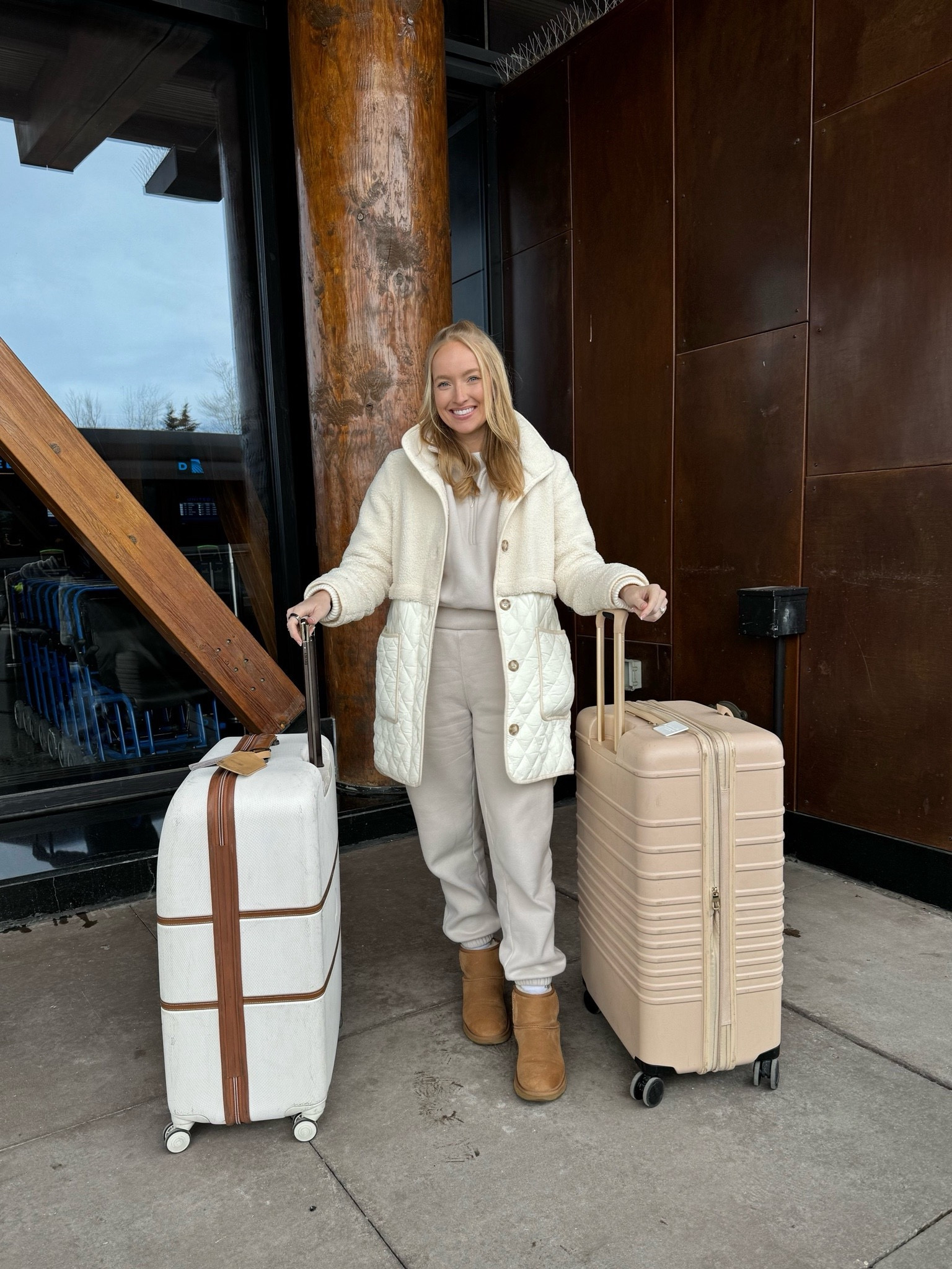Love a good matching lounge set! Wore this one recently for my travel day to jackson hole. I’m wearing a small In the top and bottoms Also linking up some of my must have travel favorites here too!

#LTKstyletip #LTKtravel