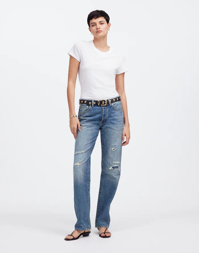 Madewell x Kaihara Denim Dean Easy Straight Jean in Greenburg Wash | Madewell