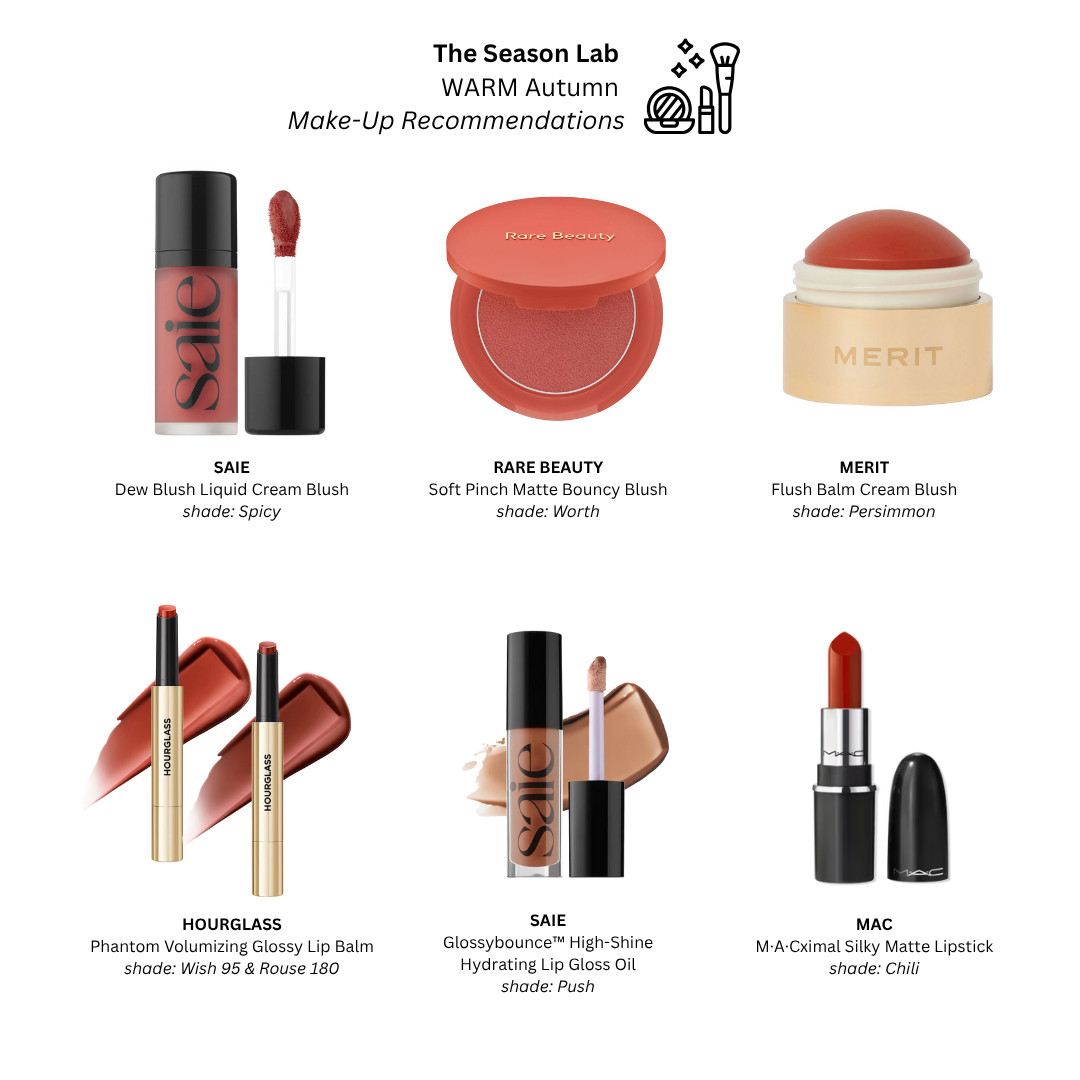 WARM Autumn🍁
Blush & Lip Make-Up Recommendations

A few of our favorites at The Season Lab. 

 #LTKStyleTip #LTKBeauty