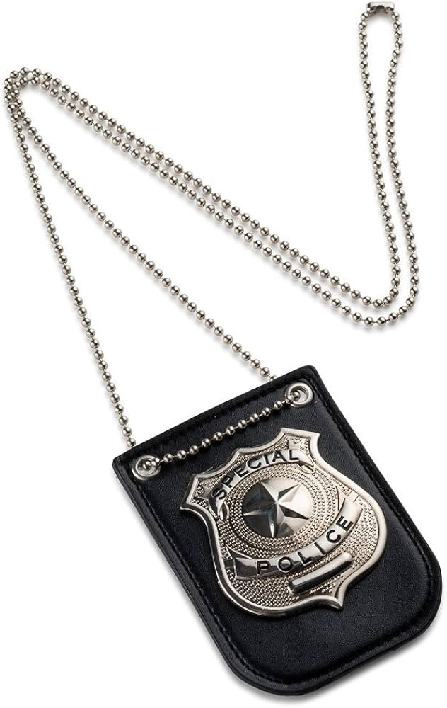 Dress-Up-America Police Badge For Kids - Pretend Play NYPD Badge With Chain & Belt Clip | Amazon (US)