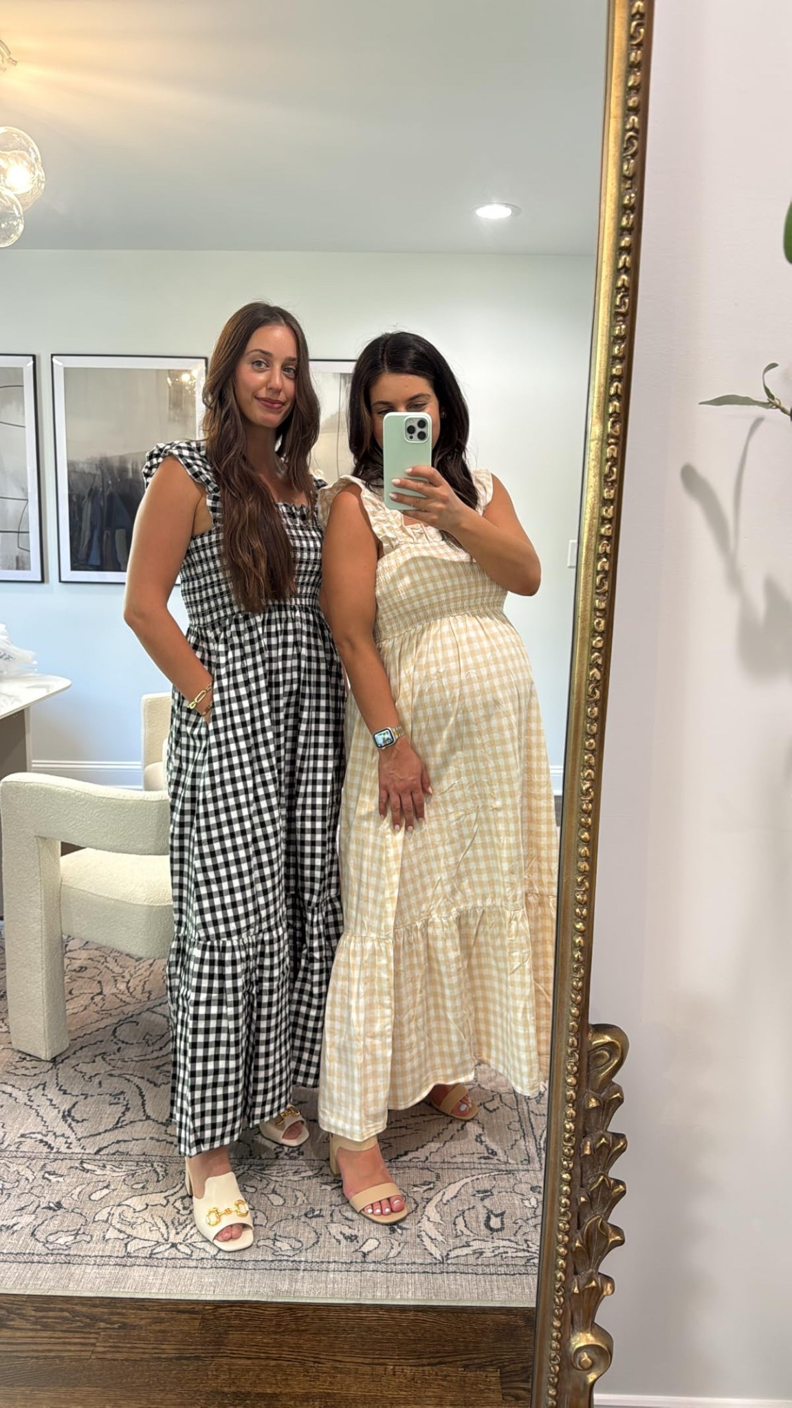 Dresses + shoes linked here! Not maternity but bump friendly we both wearing smalls!

#LTKBump #LTKStyleTip #LTKSeasonal