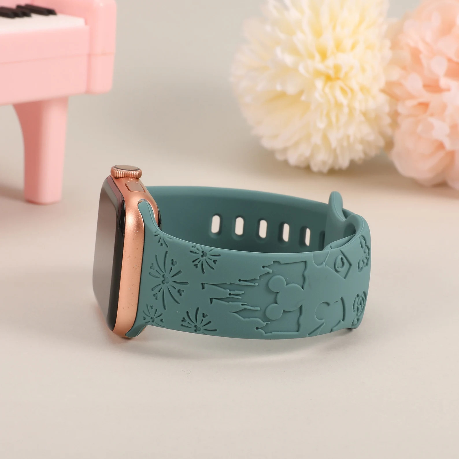 Disney Mickey Apple Watch Band 38mm 40mm 41mm 42mm 44mm 45mm Women Disney Castle Theme Park Engra... | Etsy (US)