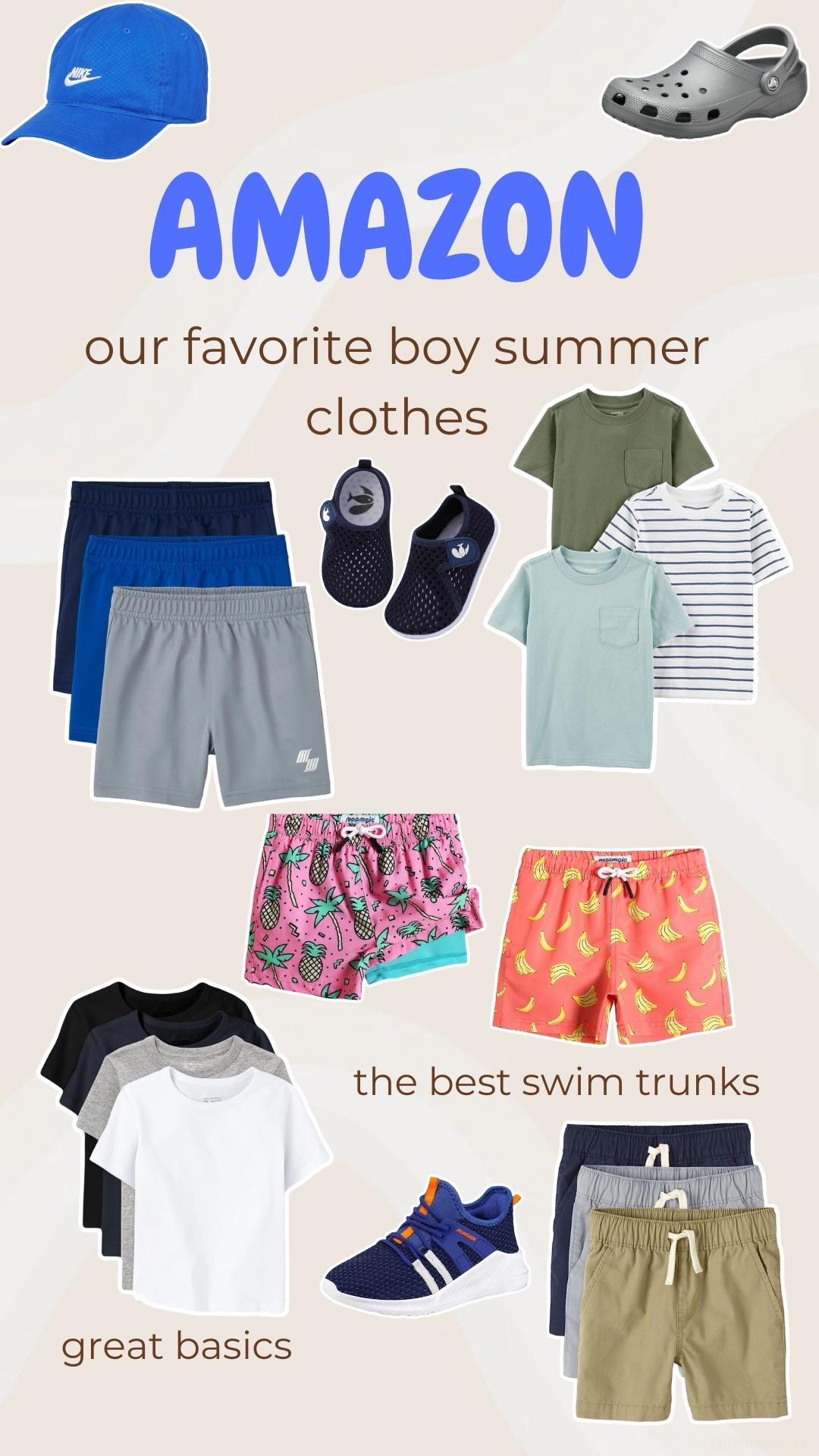 Amazon is our go to place to shop for great basics and summer clothes for the boys! We love these swim trunks and they have so many cute prints!

#LTKSaleAlert #LTKSwim #LTKKids