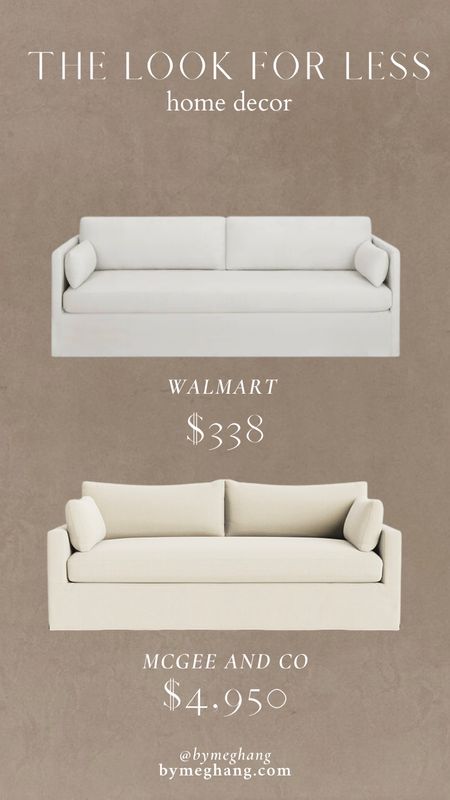 The luxury  look for less! This Walmart slipcover sofa looks so similar to more expensive versions and for a much more affordable price point! 

#LTKhome #LTKsalealert