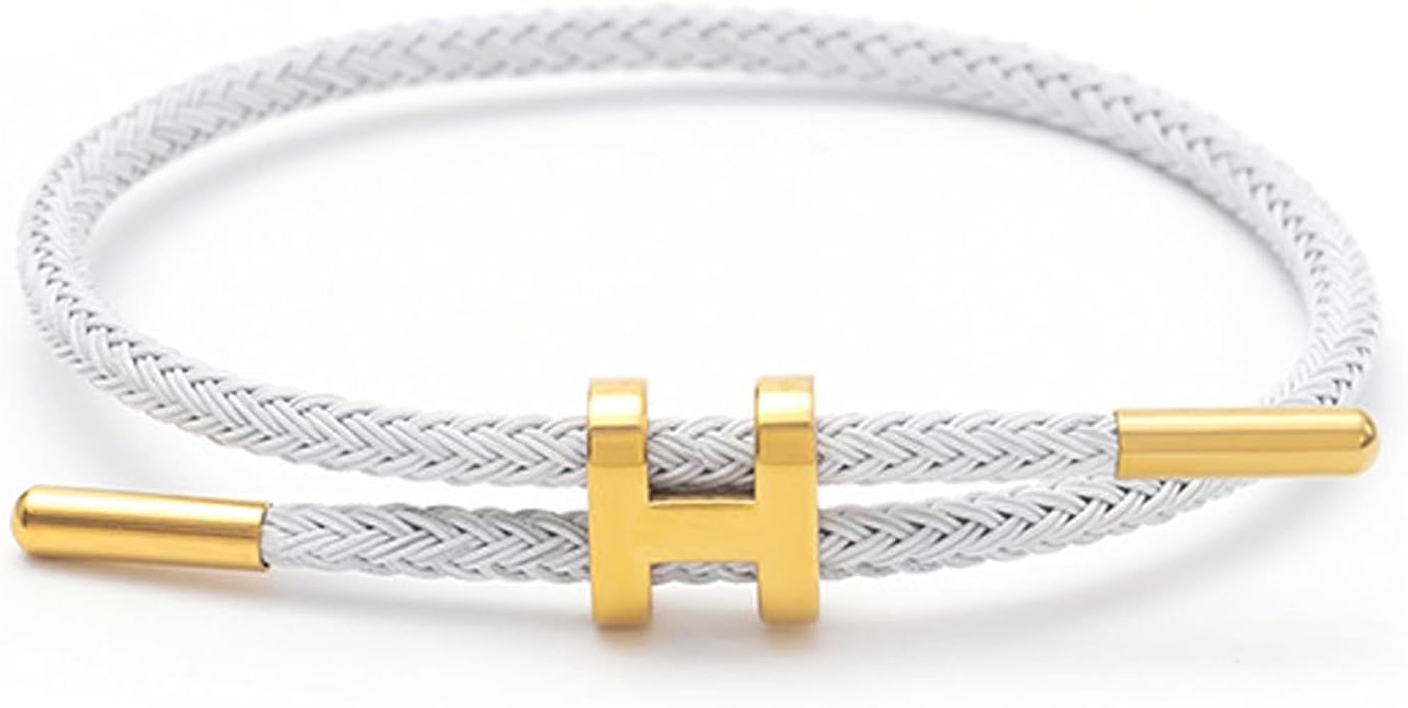 AIMADE Bracelets for Women Girls Adjustable Charm Bracelet, 18k Gold-plated Buckle Design Titaniu... | Amazon (US)