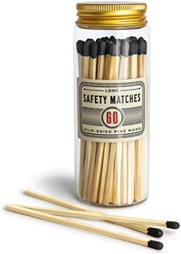 Premium Long Matches for Candles, Decorative Matches in Apothecary Glass Jar, Colorful Matches Lo... | Amazon (US)