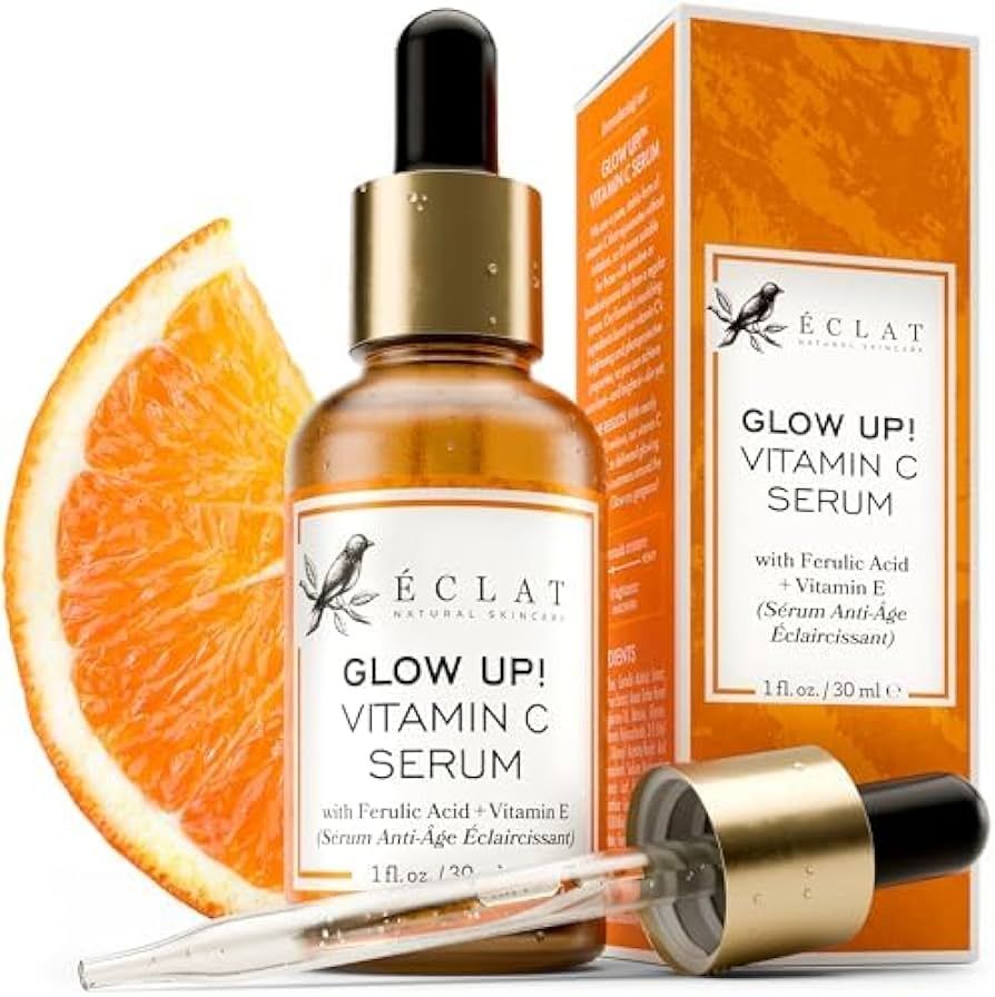 Vitamin C Face Serum - Hyaluronic Acid, Ferulic Acid, & Vit E - Anti Aging Facial Brightening Ser... | Amazon (US)