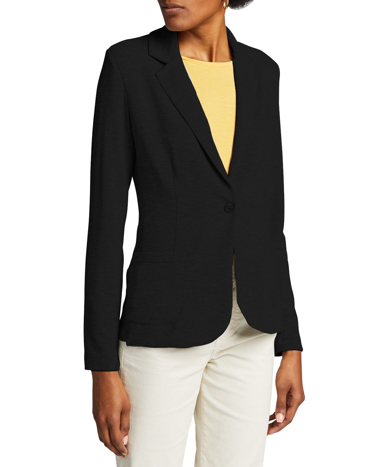 French Terry One-Button Blazer | Neiman Marcus