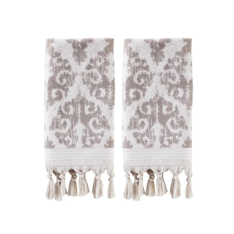 SKL Home Mirage Fringe Hand Towel (2-Pack), Taupe, 16" x 26" | Walmart (US)