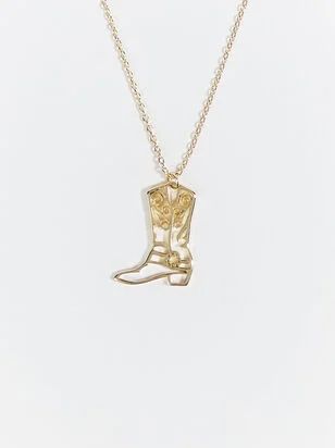 18k Gold Cowgirl Boot Necklace | Arula
