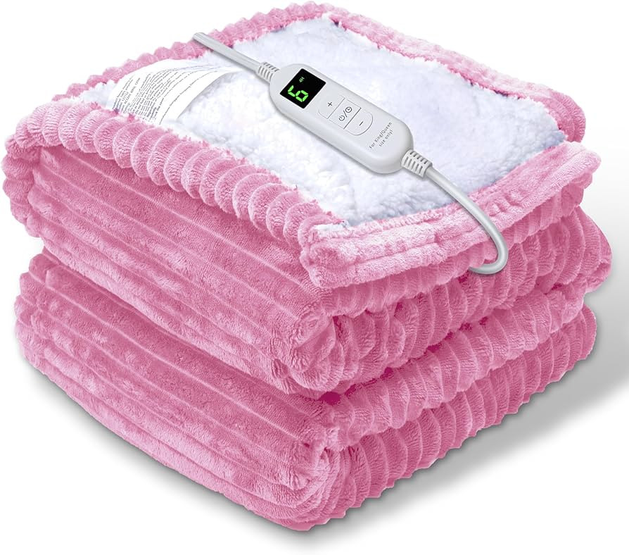 YONJION Electric Heated Blanket Throw, Heating Blanket Throw with 4 Timer Settings & 6 Heat Setti... | Amazon (US)