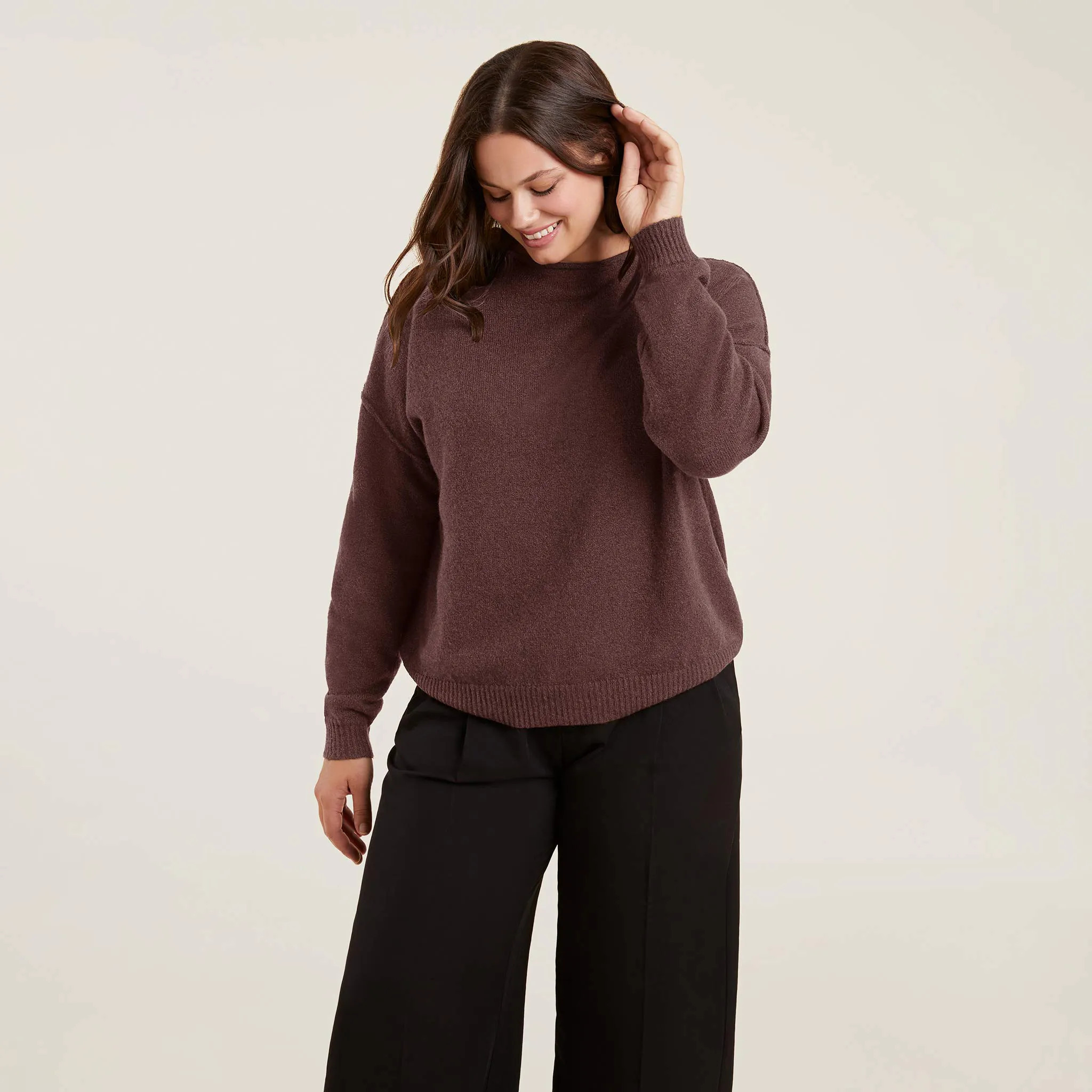 Cozy Knit Sweater | Coffee - nuuds | nuuds