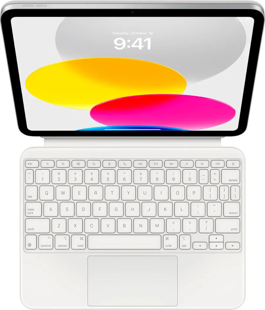Apple - Magic Keyboard Folio for iPad (A16) and iPad 10.9-inch (10th Generation) - White | Best Buy U.S.