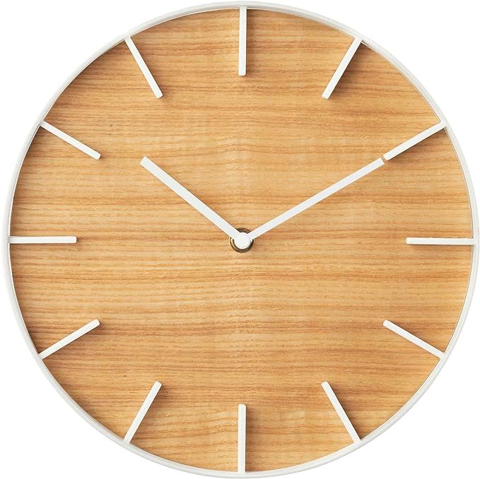 Yamazaki Home Wall Clock - Modern Wood Home Decoration Steel + Wood One Size Ash | Amazon (US)