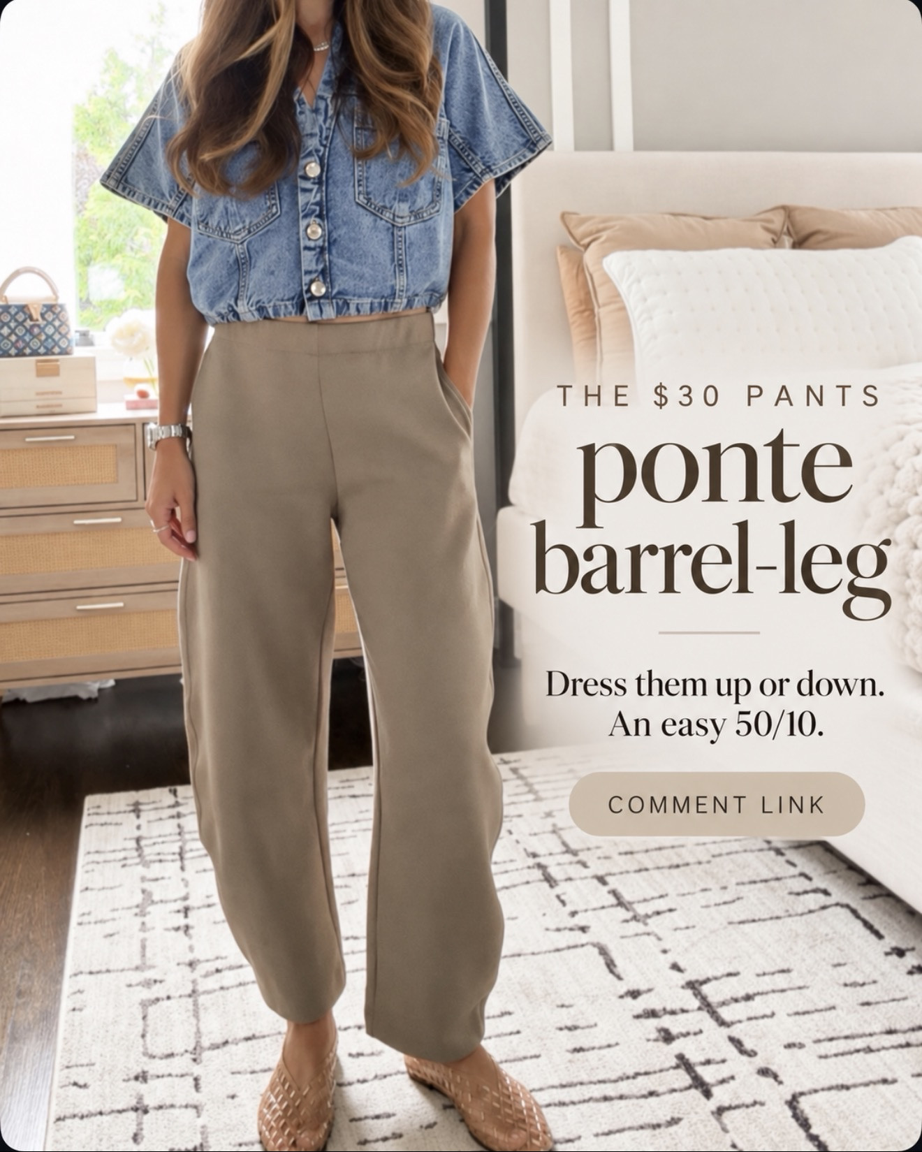 These $30 ponte barrel-leg pants are such a good Target find 🙌

They’re comfy enough for everyday but still polished enough to dress up—and the fit is SO good. An easy 50/10!

Comment LINK and I’ll send them to you.

#LTKOver40 #LTKmomlife #LTKootd