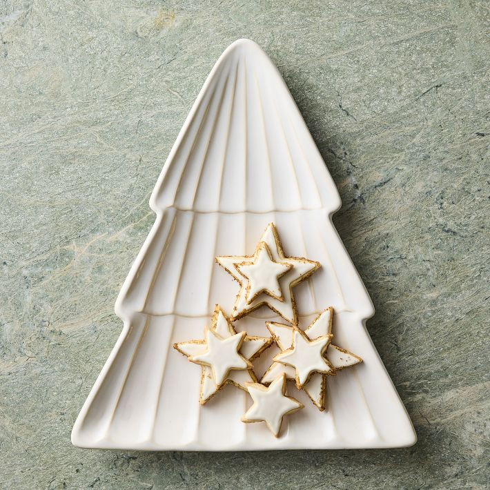 Textured Stoneware Tree Serving Platter | West Elm (US)