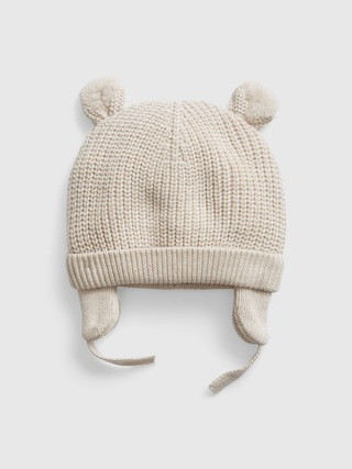 Baby Sherpa-Lined Bear Beanie | Gap (US)