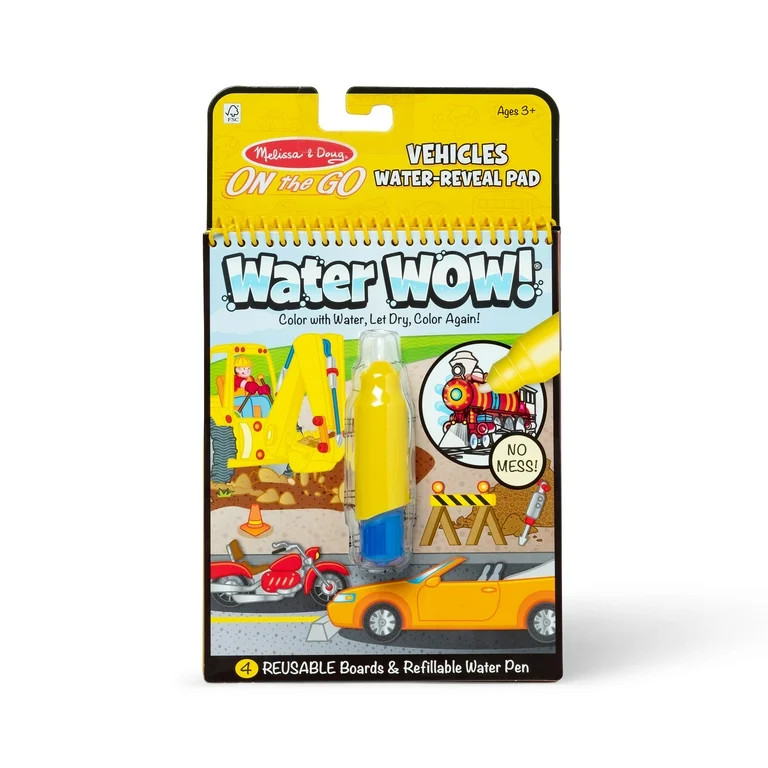 Melissa & Doug On the Go Water Wow! Reusable Water-Reveal Activity Pad - Vehicles - FSC Certified... | Walmart (US)