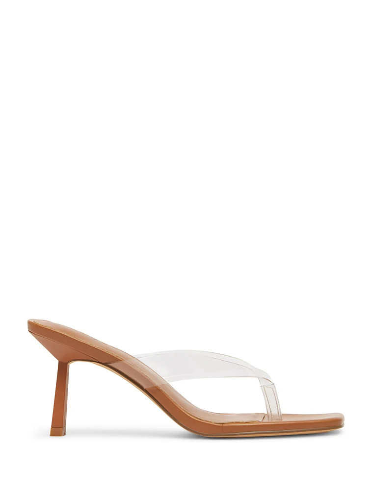 TAYLOR Tan Thong Heels | Covet Shoes