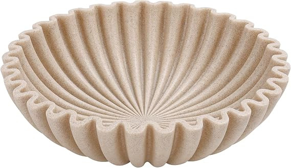Large Decorative Bowl, Modern Handicraft Bowls for Home Decor, Fruit Bowl for Kitchen Counter, Ru... | Amazon (US)