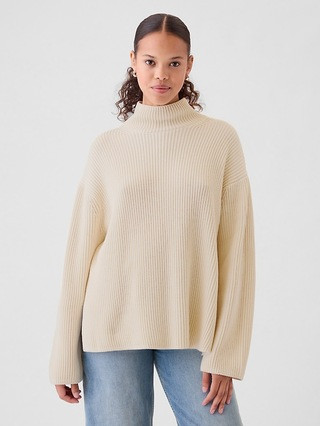 Oversized Split-Hem Mockneck Sweater | Gap (CA)