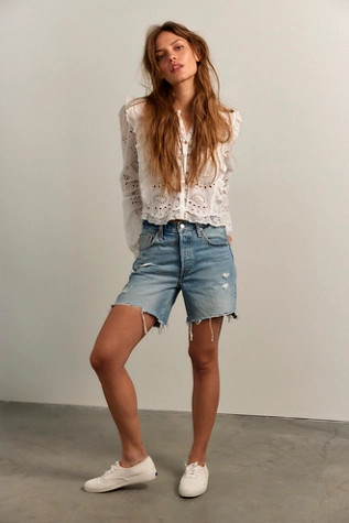 Levi's 501 Mid-Thigh Shorts | Free People (Global - UK&FR Excluded)
