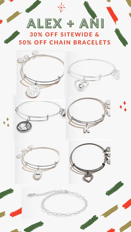 Alex + Ani Daily Deals going on now! These bracelets are so timeless and unique! They have a bangle and bracelet for every person in your life! 
#teacher #mom #wifey #alex+ani #bangle #bracelet #charm #chain #initial #heart #deal #dailydeals 

#LTKGiftGuide #LTKSeasonal #LTKHoliday