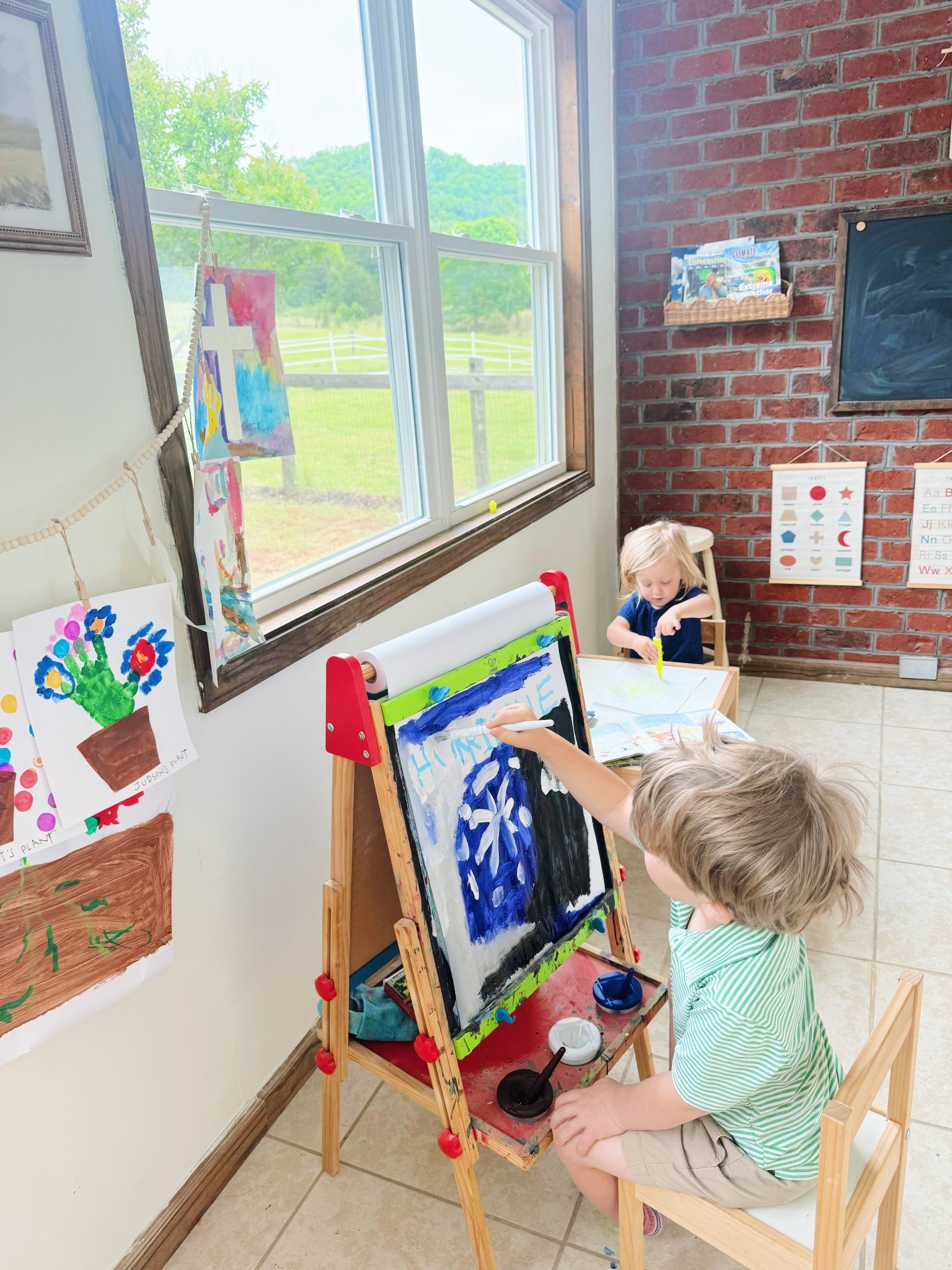 And Judson wanted to paint 🎨🫟🖼️ his very own Hurricane 🌀🌬️ - and I was impressed with how it turned out!! 🤩 Learning is FUN around here!! 📚 