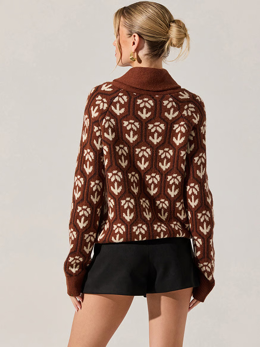 Buy Marcenia Cardigan, Brown Floral - Order Sweaters online - Victoria's Secret US | Victoria's Secret (US / CA )