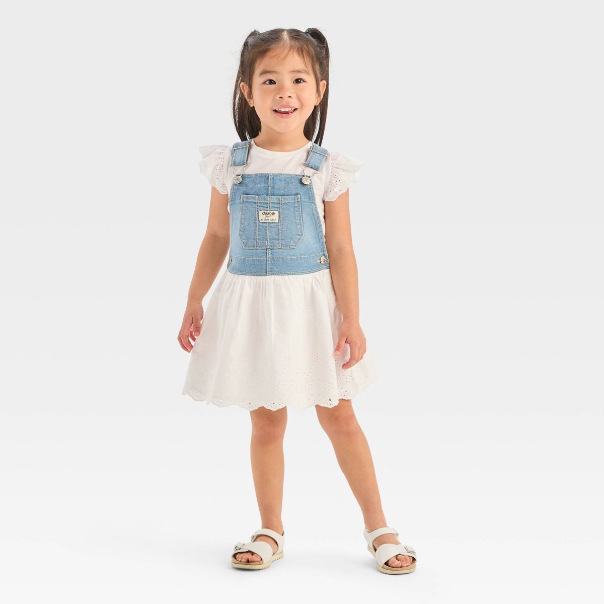 OshKosh B'gosh Toddler Girls' Lace Skirtall - White | Target