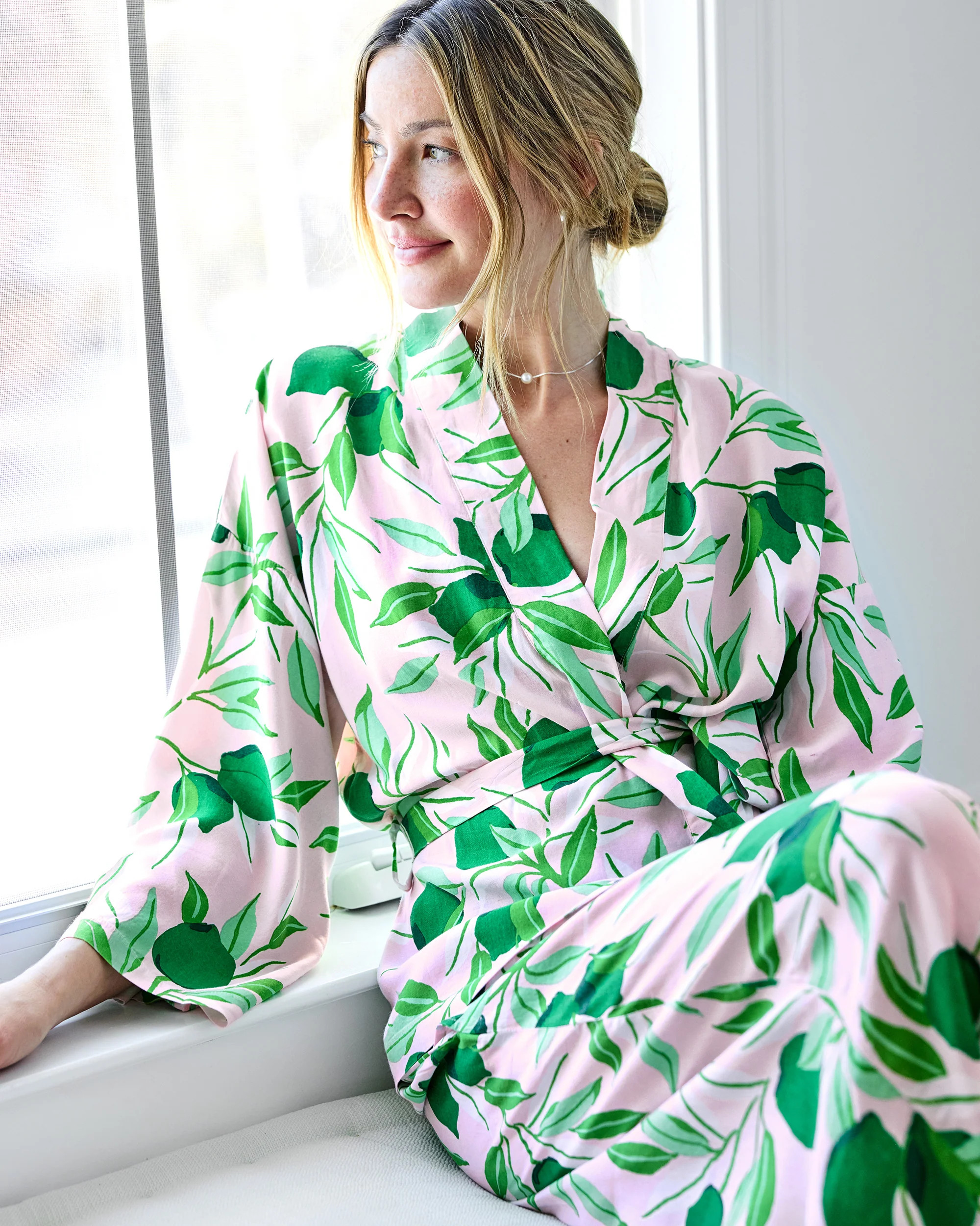 Lime Zest - Eco Satin Wrap Set - Pink Salt | Printfresh