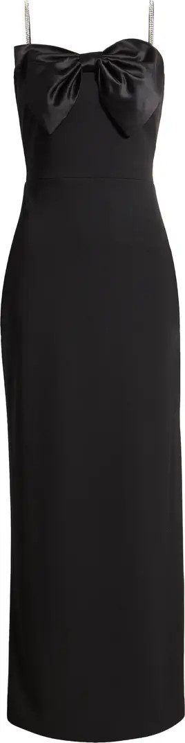 Eliza J Contrast Bow Column Gown | Nordstrom | Nordstrom