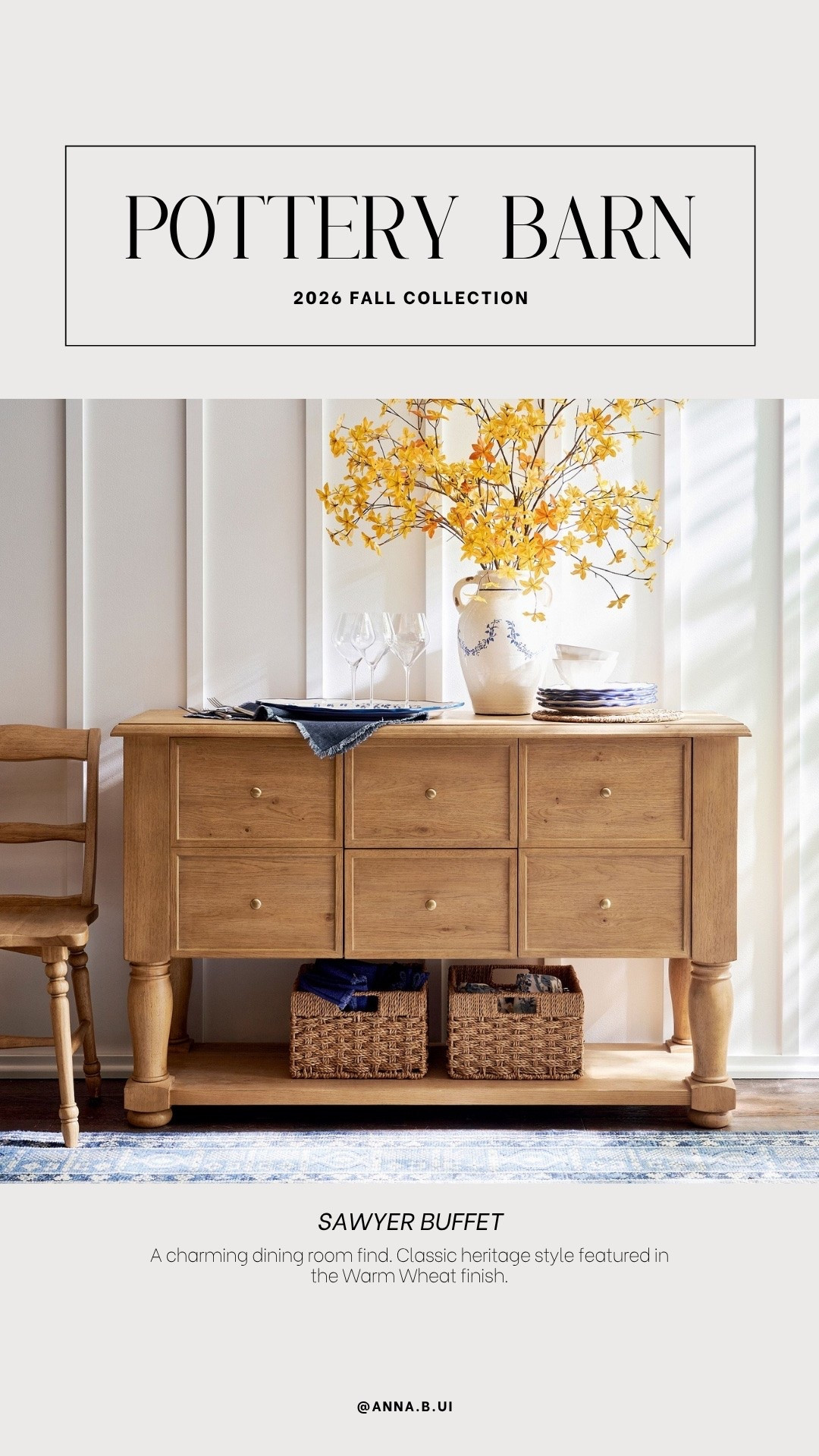 New at Pottery Barn! 😍 The Sawyer Buffet is one of those timeless pieces that never goes out of style. ✨ With its heirloom-inspired craftsmanship and classic country house charm, it’s the kind of furniture you’ll love for years to come. 🤎 I’ve linked it in my LTK! @potterybarn #buffet #diningroomfurniture #sideboard

#LTKHome #LTKSaleAlert