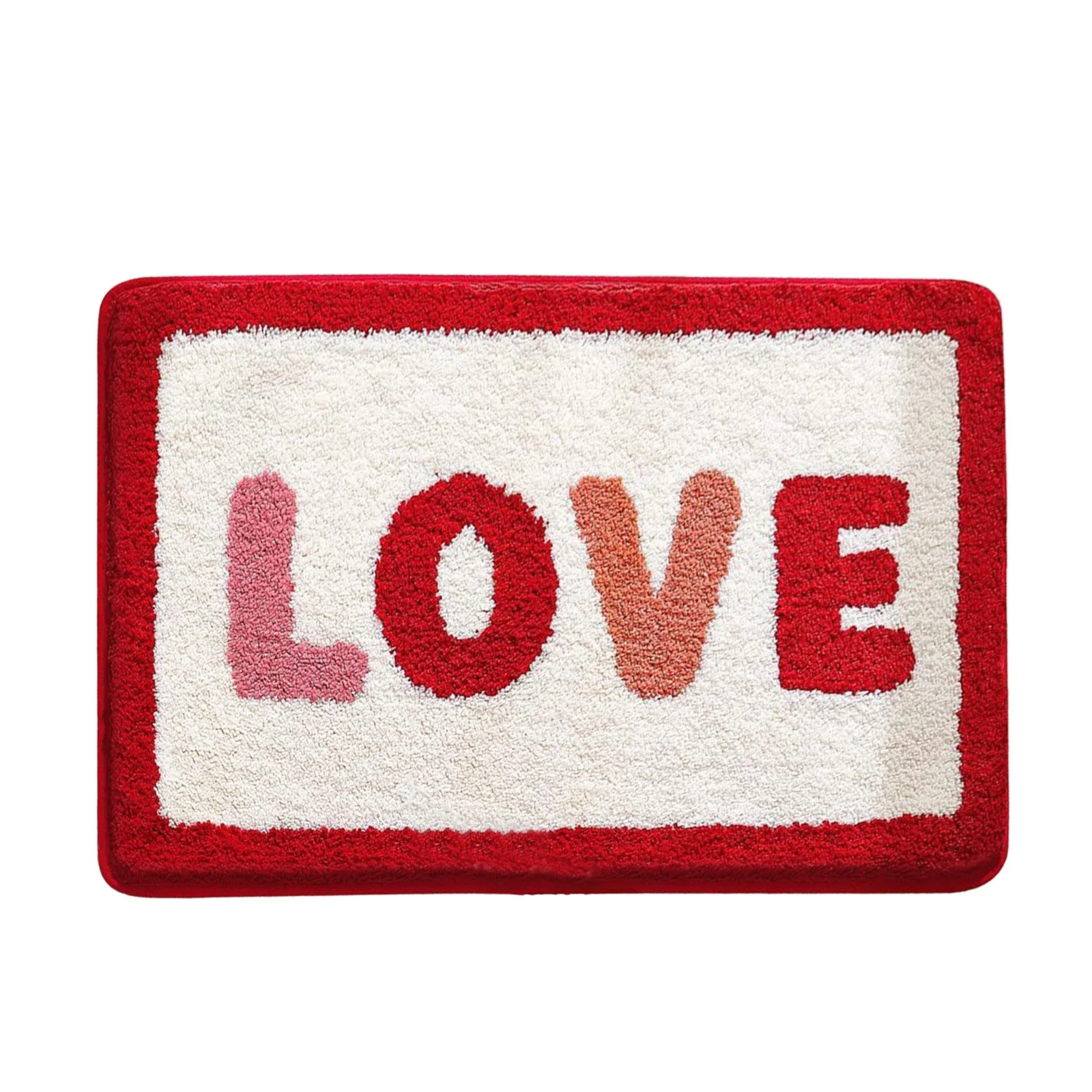 TanSiDing 2pcs Valentine's Day Rug Non Slip Doormat Romantic Heart Pattern Entryway Carpet Bath M... | Walmart (US)
